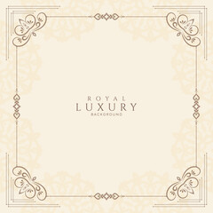Abstract decorative frame luxury elegant background