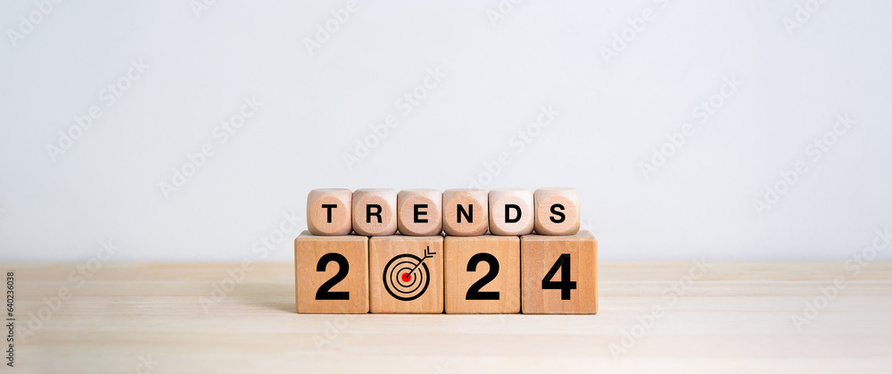 Aufkleber 2024 trends concept. text 