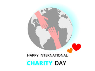 International Charity Day. Uniting Hands for a Better World. Vector Illustration design for banners, cards, posters, and templates