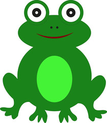 Cute frog character - cartoon - vector illustration isolated.