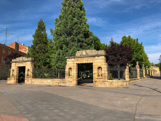 Entrance to the park of Alameda de Cervantes, Soria.