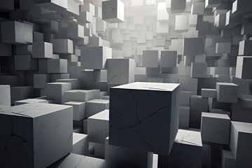 1piyekiashu_cube_concrete_abstract_background_3d_rendering generative ai