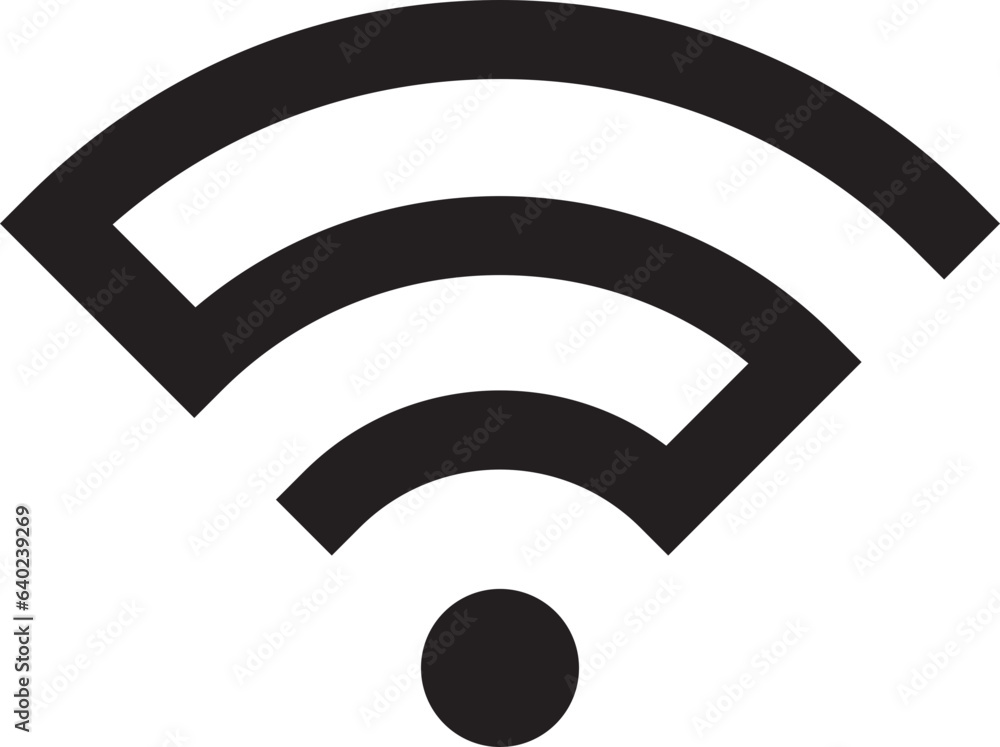 Poster wi fi symbol signal connection. vector wireless internet technology sign. wifi network communication