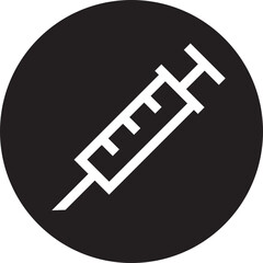 Syringe icon. Medical health injection. Vaccine drug symbol. Medicine vector illustration.