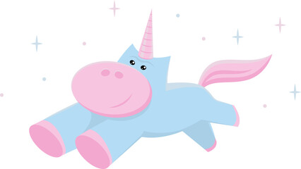 Unicorn vector. Cute illustration for print.