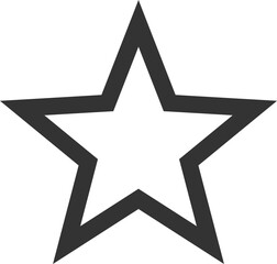 Star icon vector silhouette isolated on white background.