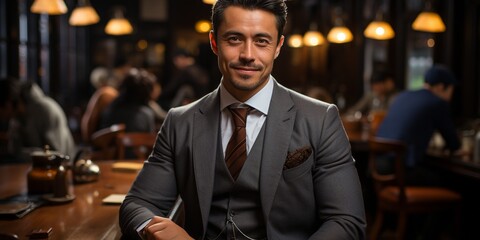 Rich and prosperous businessman,.