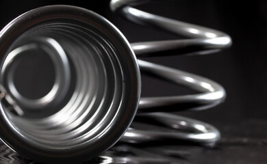 Heavy Duty Coil Springs for a truck on a black background