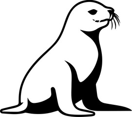 Sea Lion Silhouette Icon