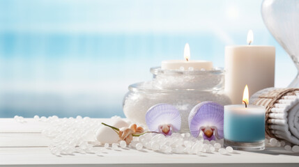 Spa composition with candles