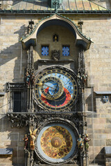 View at the Astronomical Clock of Prague on Czech Republic