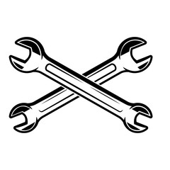 wrench,Cafe Racer Reunion, isolated on a white background