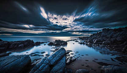 Landscapes with clouds long exposures golden hour blue hour