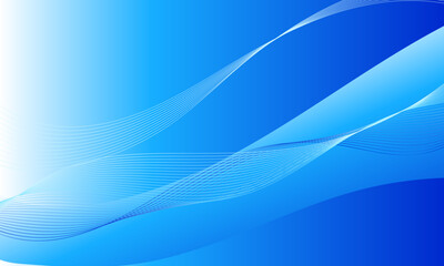 abstract blue lines curves waves soft gradient background