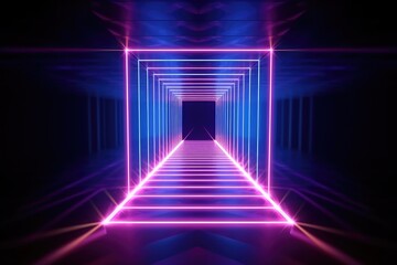 Fototapeta premium Abstract light painting space technology background