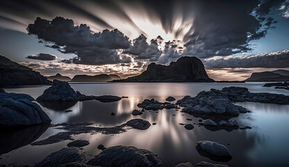 Landscapes with clouds long exposures golden hour blue hour