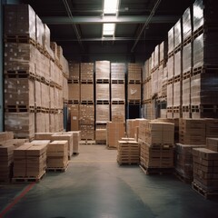 A small warehouse filled with goods