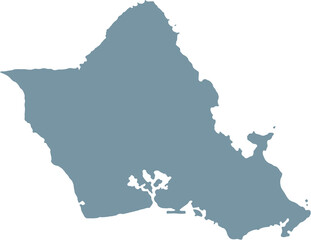 doodle freehand drawing of oahu island map.