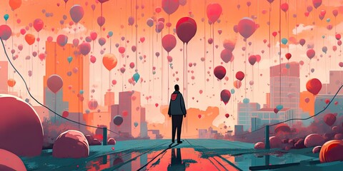 Obraz premium trendy abstract illustration 