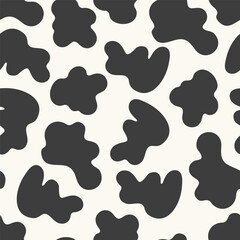 Abstract organic shapes modern seamless pattern. Hand drawn vector illustration. Creative hand drawn illustration wallpaper design