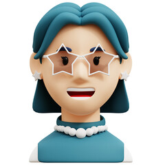 Funky girl 3D Avatar Character Illustrations