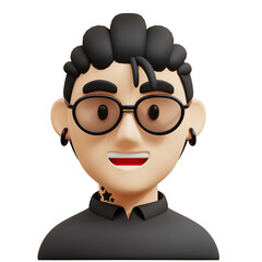 Tattoo Guy 3D Avatar Character Illustrations