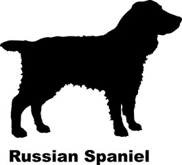 Russian Spaniel dog silhouette dog breeds Animals Pet breeds silhouette