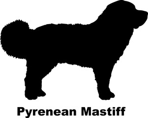 Pyrenean Mastiff dog silhouette dog breeds Animals Pet breeds silhouette