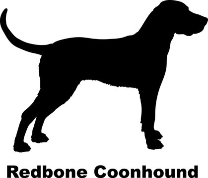 Redbone Coonhound dog silhouette dog breeds Animals Pet breeds silhouette