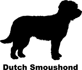 Dutch Smoushond dog silhouette dog breeds Animals Pet breeds silhouette