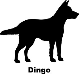 Dingo dog silhouette dog breeds Animals Pet breeds silhouette