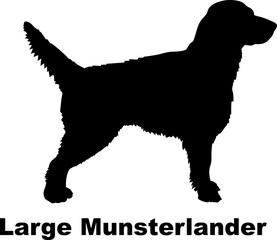 Large Munsterlander dog silhouette dog breeds Animals Pet breeds silhouette