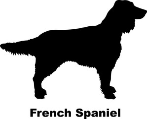 French Spaniel dog silhouette dog breeds Animals Pet breeds silhouette