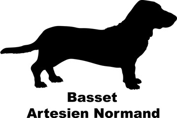Basset Artesien Normand dog silhouette dog breeds Animals Pet breeds silhouette