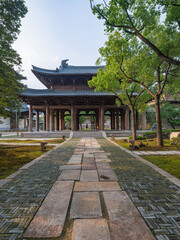 Night view of Puyuan, An ancient water town in Zhejiang Province, China.