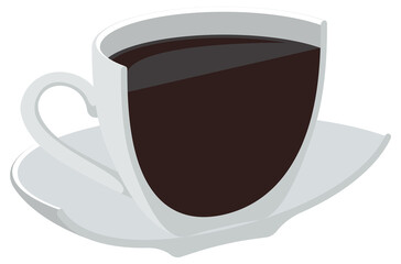 Cup of coffee  concept design. Template for fun cafe poster.