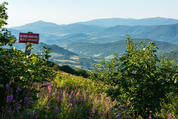 Wilderness and scenic nature and alpine landscape at summer in Bieszczady Mountains, Carpathians, Poland. © marcin jucha