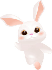 Obraz na płótnie Canvas Hand-drawn cartoon cute rabbit