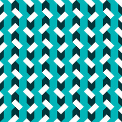 Seamless pattern with geometric motifs in three colors