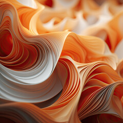 Orange abstract decorations paper quilling 