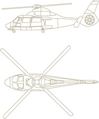Vector sketch illustration of advanced fighter plane detailed design for fighting in the air 