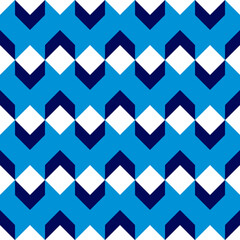 Seamless pattern with geometric motifs in three colors