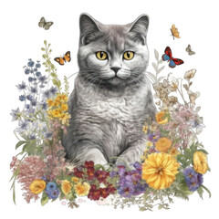 Sapphire Gaze: Enchanting British Shorthair Kitten