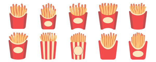 Fototapeta premium French Fries Food Illustration