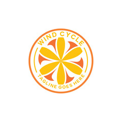 Wind Circle Logo Vector Graphic Design Emblem Symbol and Icon