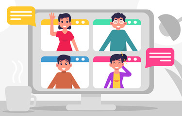 Virtual Meeting Illustration