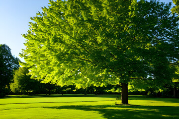 trees in the park Generative AI
