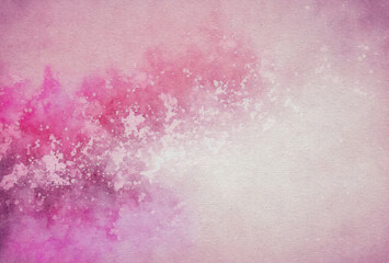 abstract pink watercolor painted background