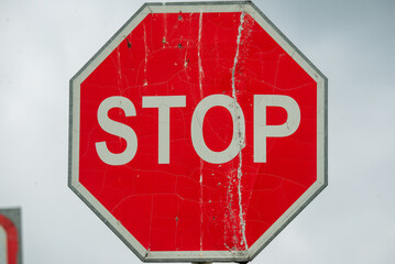 Stop sign on a white background. Stop sign on a white background.