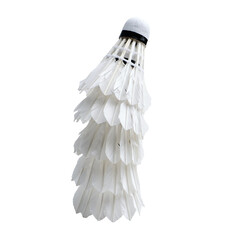 Overlapping shuttlecock isolated on transparent background